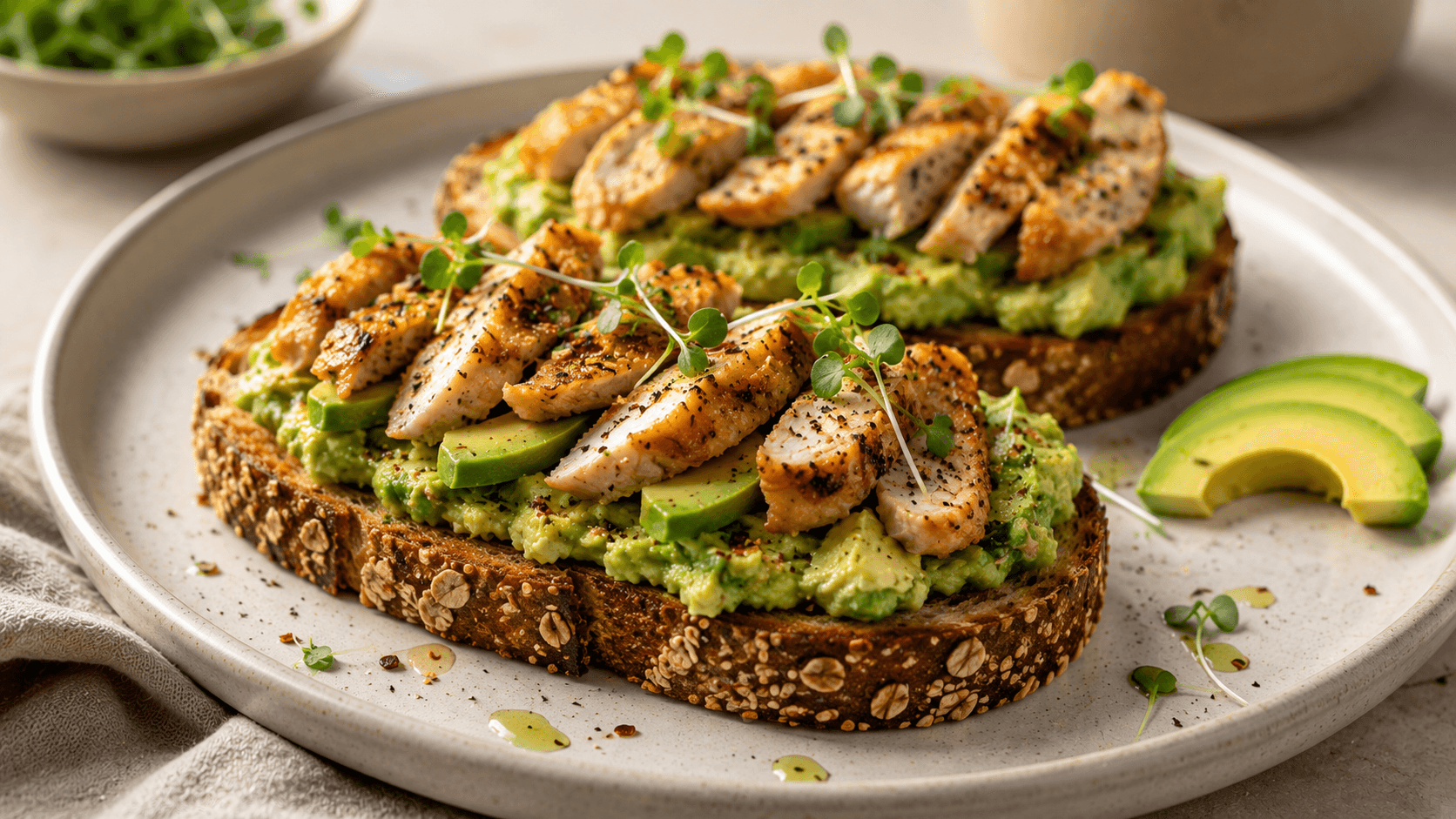 Avocado Chicken Toast
