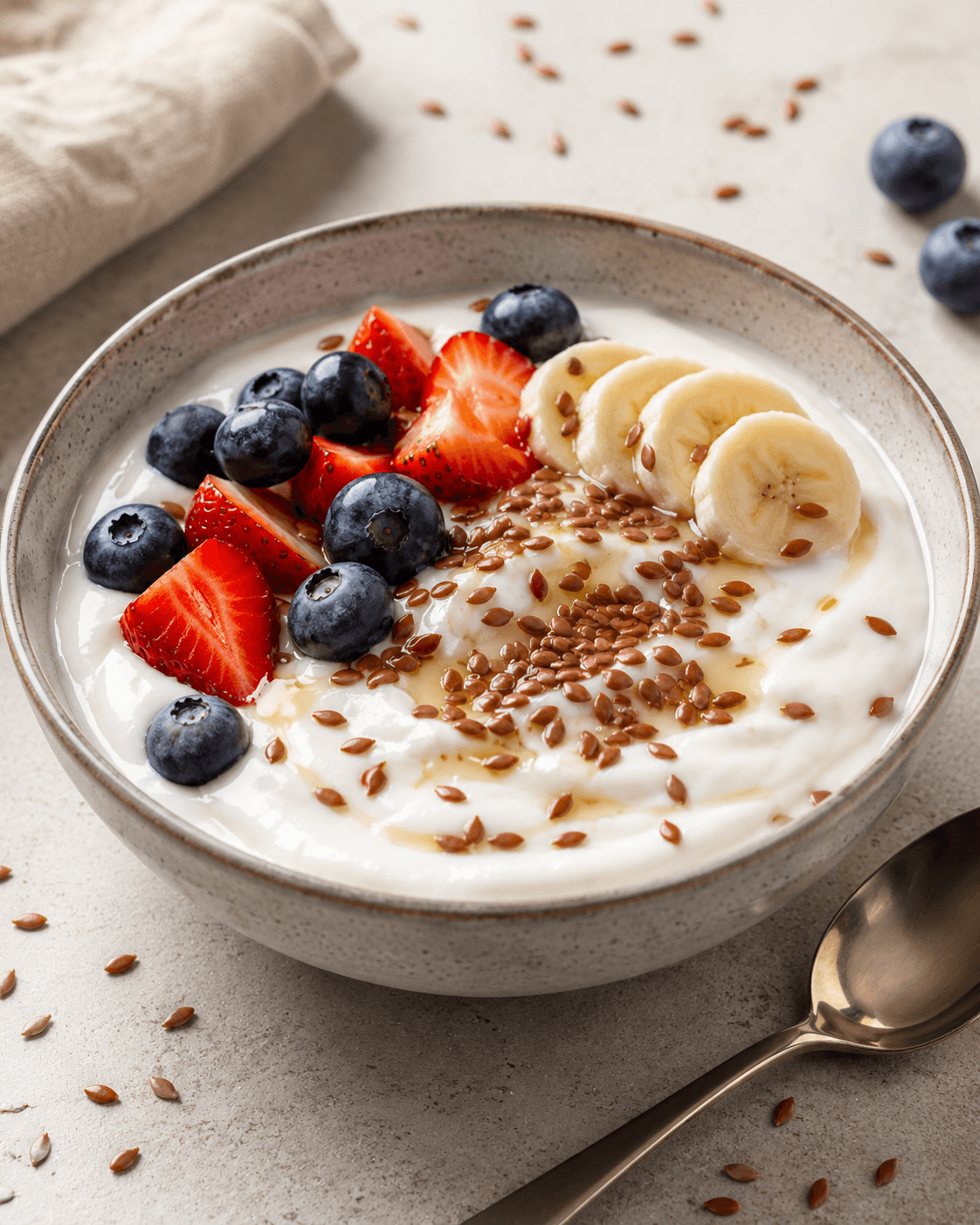 Greek Yogurt with Flax Seeds