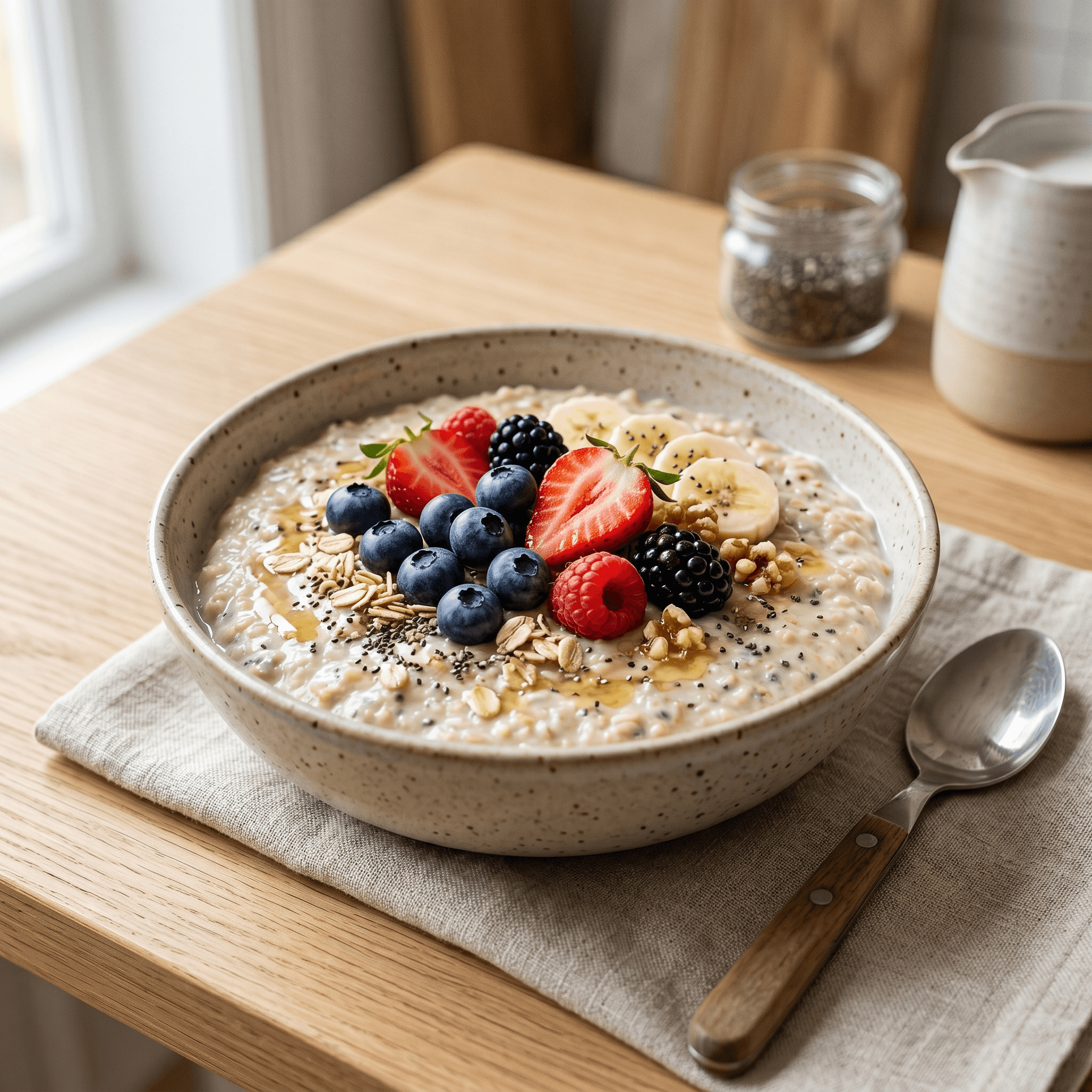 Oats Porridge with Chia & Berries